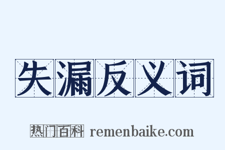 失漏反义词是什么意思的图片